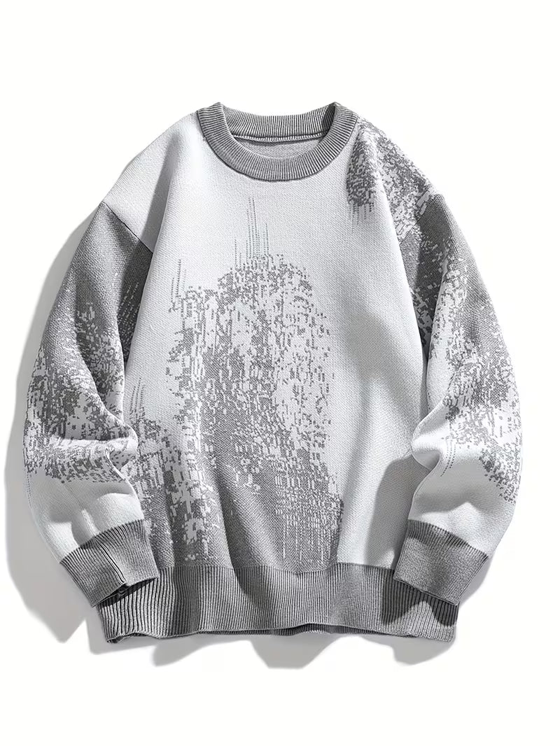 Men's Thermal & Color Block Pullover Sweater