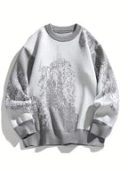 Men's Thermal & Color Block Pullover Sweater