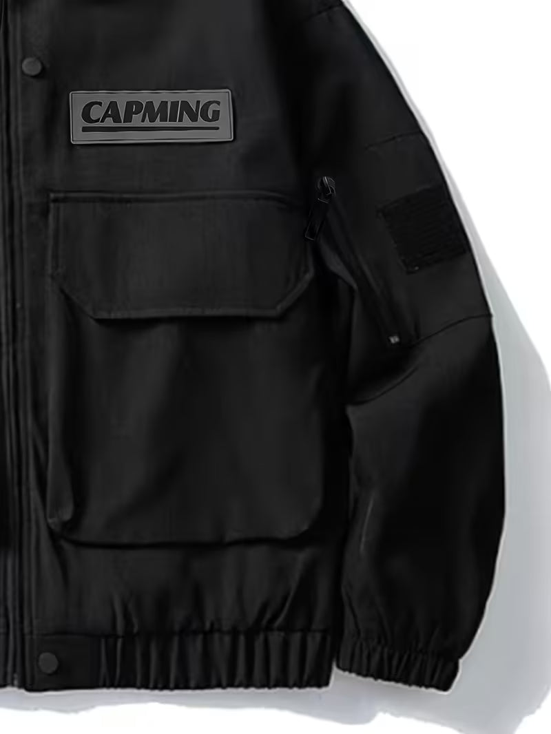 Vintage Color-Block Short Work Jacket